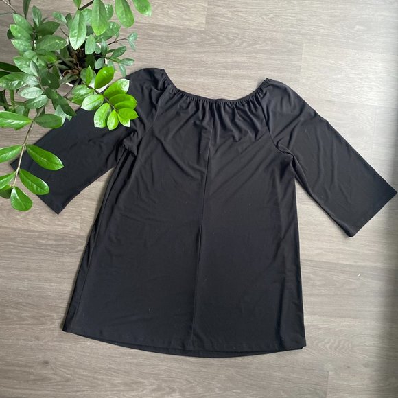Kim&Co Black 3/4 Sleeve Tunic - Picture 7 of 8